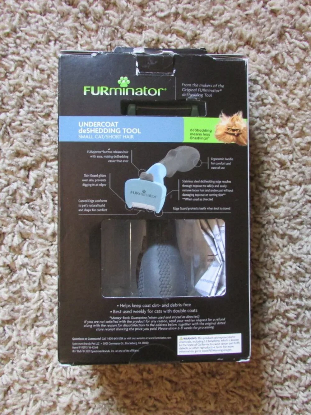 NEW FURminator deShedding Tool For Small Cats Short Hair Removes Loose Hair